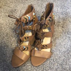 Fergie Gladiator Wedge Sandals